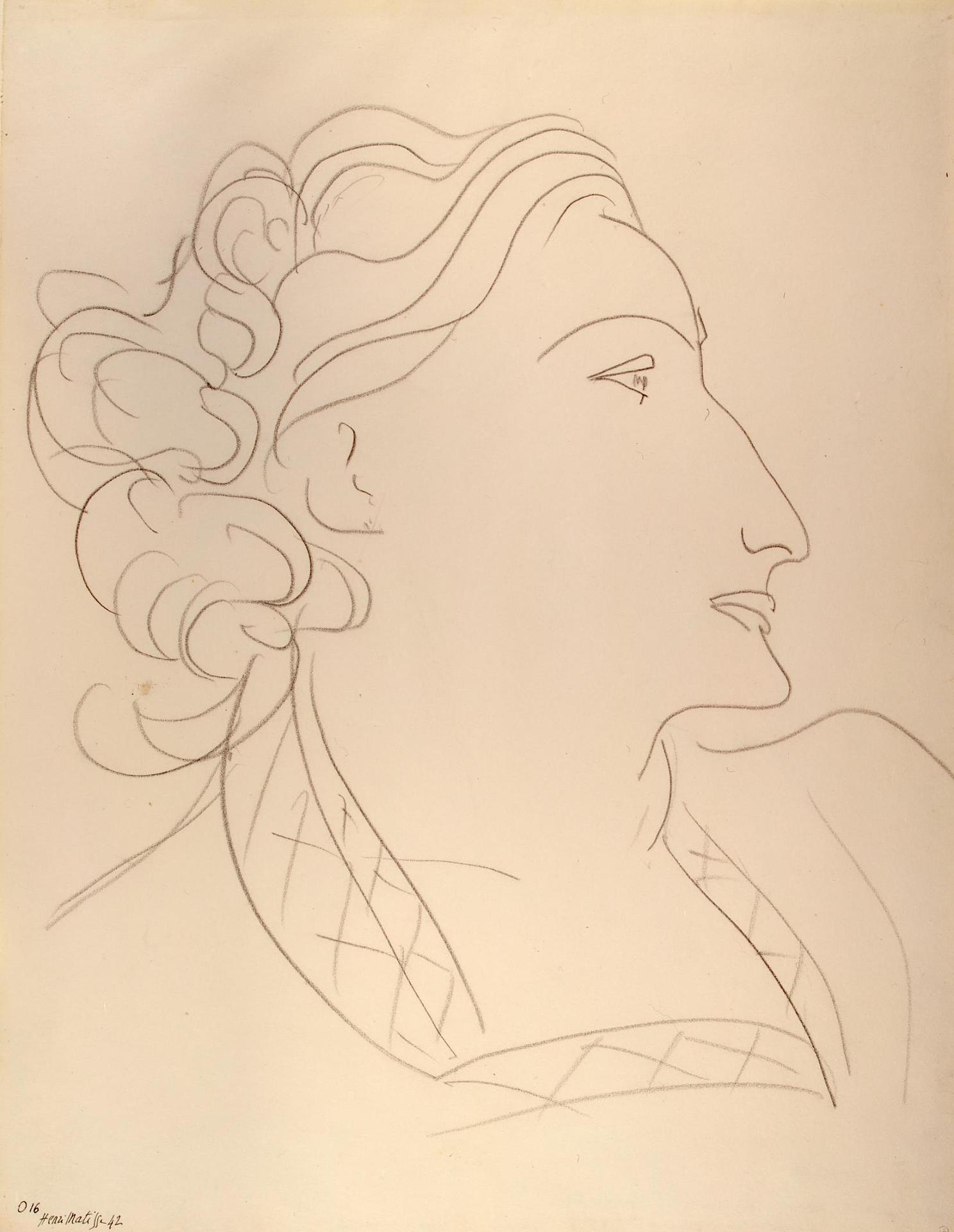 Графика Матисса портрет женщины